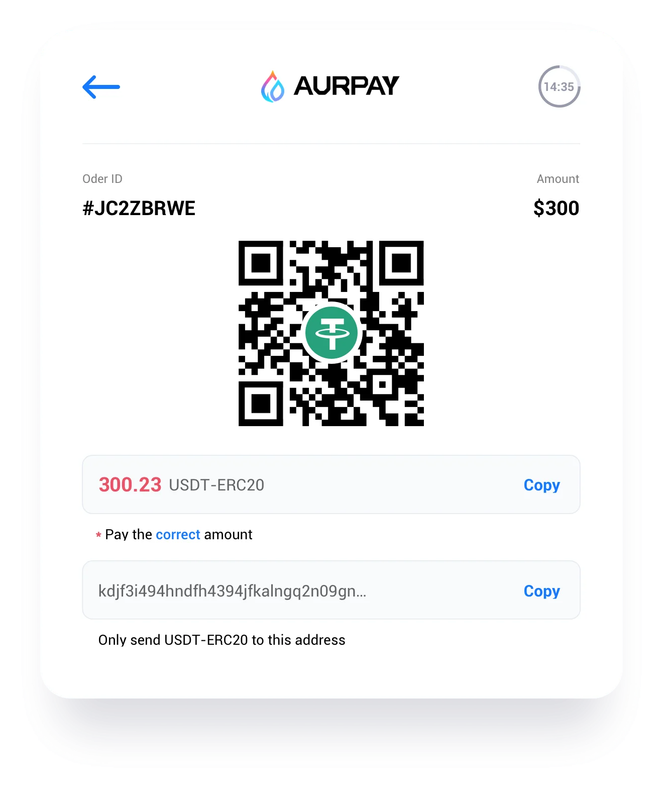 Cryptocurrencty Donate Button