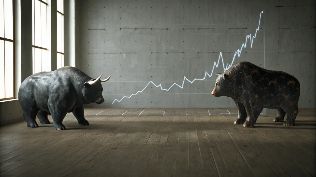 crypto market volatility 2025 - Cryptocurrency market reaction to trade tensions showing market volatility, investor sentiment with uncertain, volatile tone
