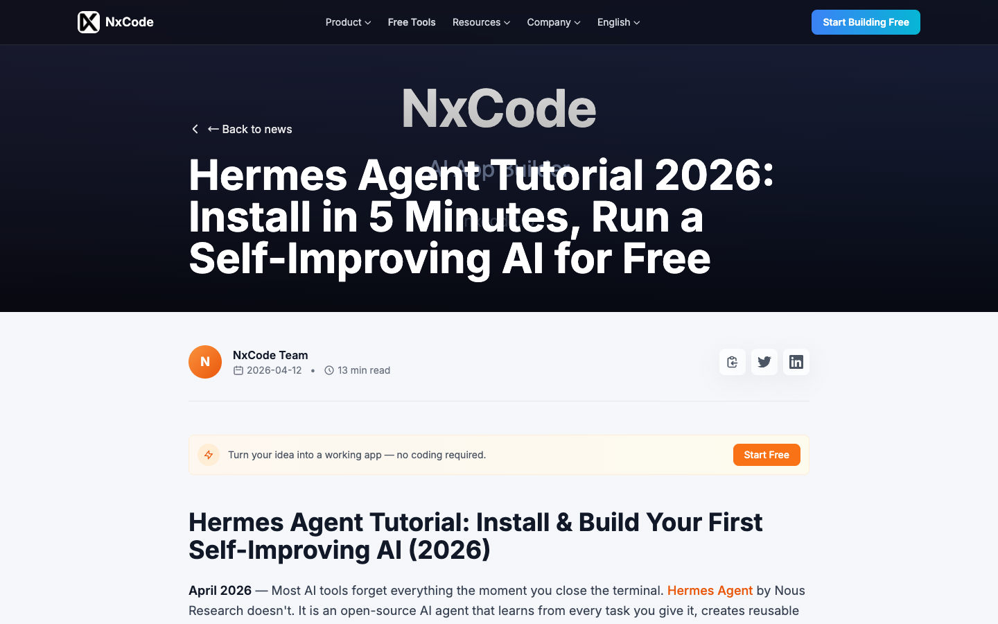 Hermes Agent installation tutorial showing setup commands, gateway configuration, and messaging platform integration steps