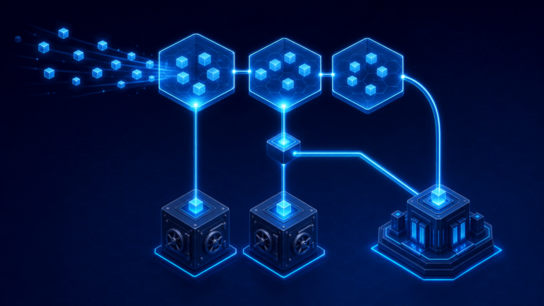 Diagram comparing stablecoin checkout and settlement layers for merchants